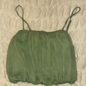 Abercrombie & Fitch Olive Green Bubble Camisole